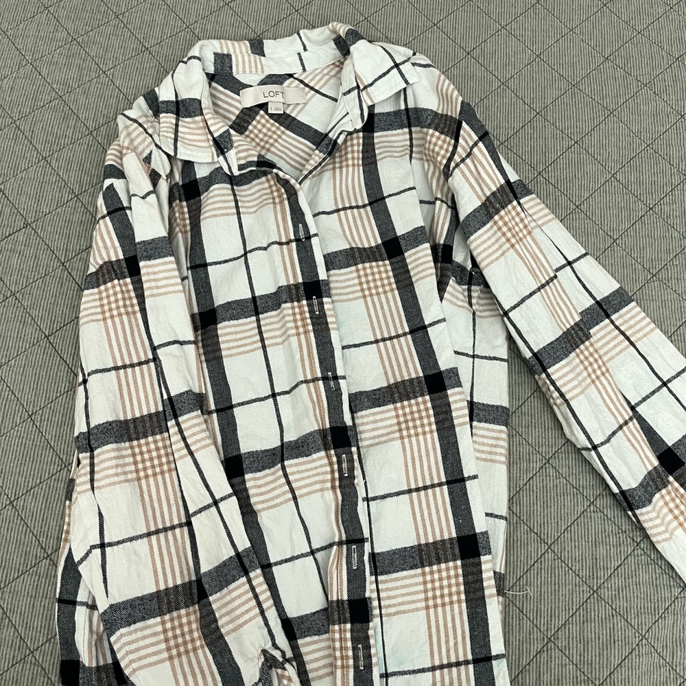 Loft plaid women’s shirt - Black and Brown